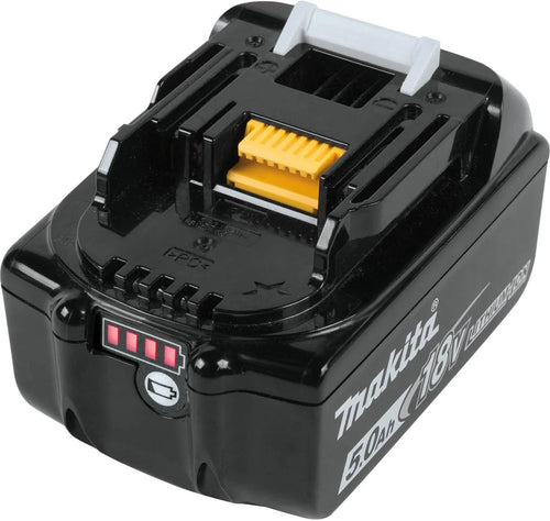 Makita 18V Power Kit – Includes 5.0Ah Battery, Rapid Charger, Type 3 Connector Case, and Custom Inlay